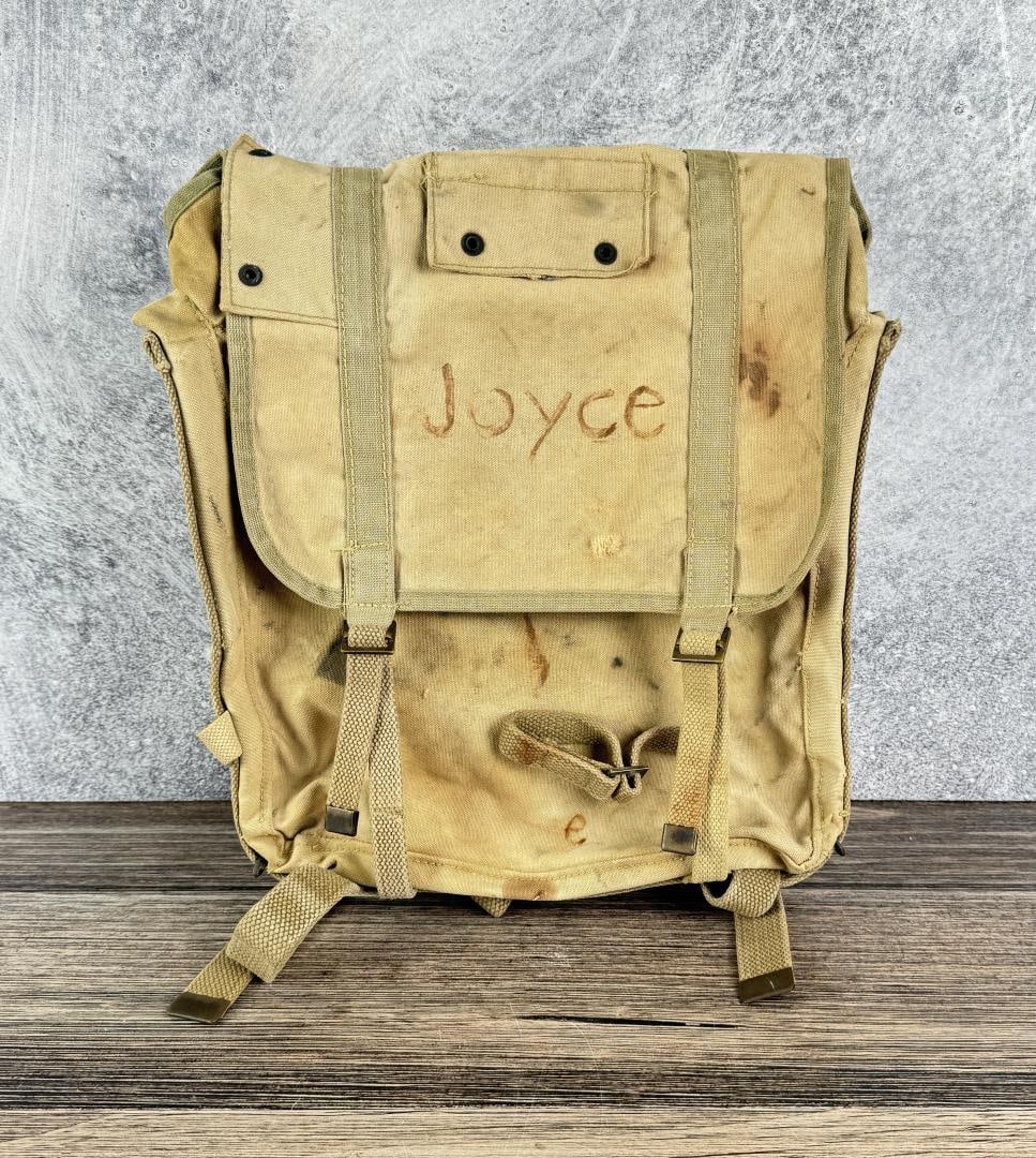 WW2 USMC Marine Corps M1941 Haversack: Named.