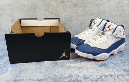 Nike 322992-140 Air Jordan 6 Rings True Blue Red