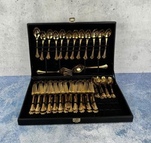 FB Rogers Gold Tone Flatware Set