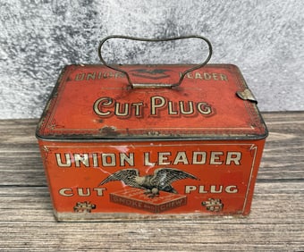 Union Leader Cut Plug Tobacco Tin