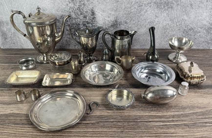 Collection Of Silver Plate Items