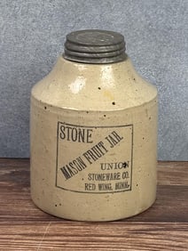 Red Wing Stoneware Half Gallon Mason Fruit Jar