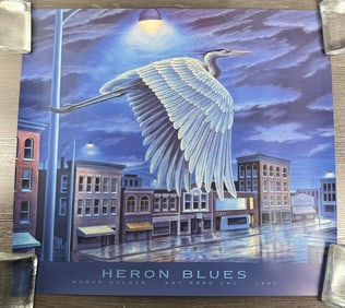 Monte Dolack Heron Blues 1990 Print