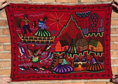 Peruvian Folk Art Wall Hanging