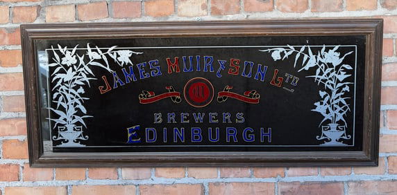 James Muir & Son Brewers Mirror Bar Sign