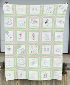 Antique Chain Stitched Quilt