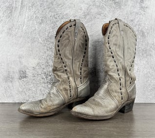 Vintage Roebucks Lizard Skin Cowboy Boots