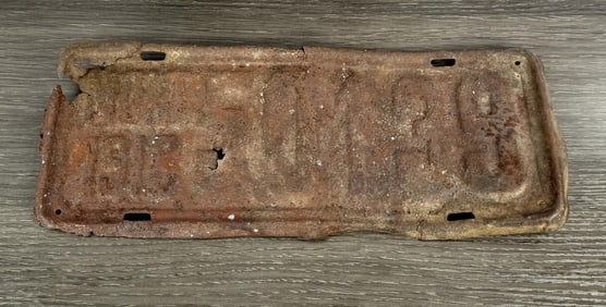1918 Montana License Plate