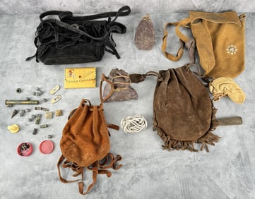 Collection of Black Powder Leather Bags