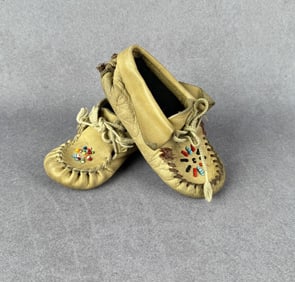 Native American Indian Beaded Baby Moccasins
