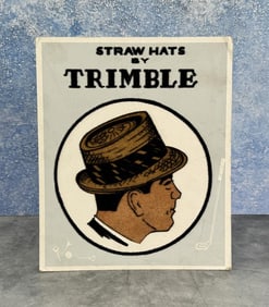 Straw Hats by Trimble Counter Display Sign