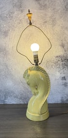 Mid Century Pottery Horsehead Lamp