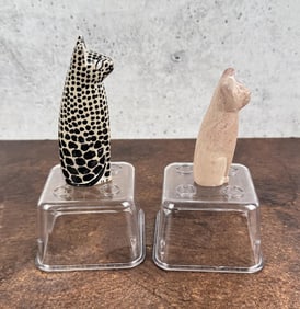 Carved Stone Cats