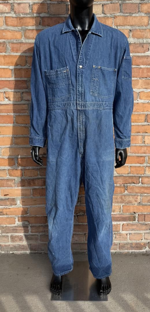 1950s Cant Bust Em Union Made Jumperalls: Size Regular. Sanforized.