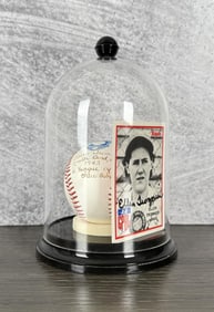 Ellen Tronnier Autographed Baseball and Card