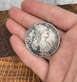 1791 8 Reales Silver Coin Mexico