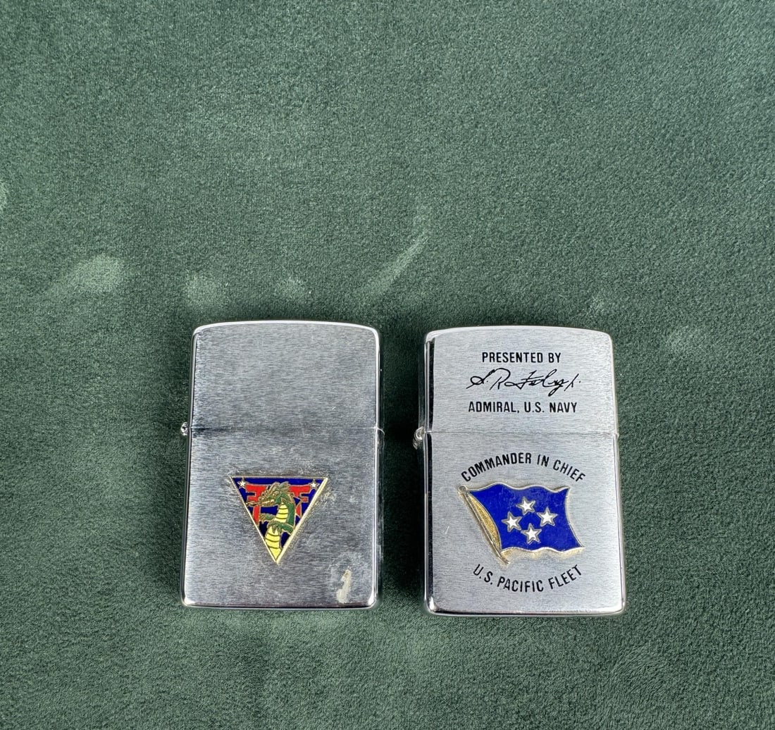 Collection of US Navy Zippo Lighters (1 of 5)