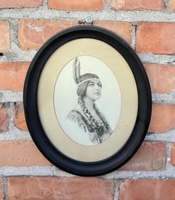 Antique Indian Maiden Print