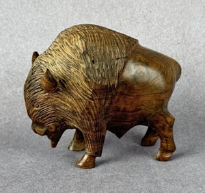 Mexican Ironwood Buffalo Carving