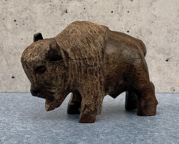Mexican Ironwood Buffalo Carving