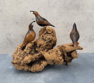 Mexican Ironwood Quail Carving