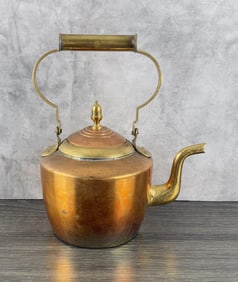Brass and Copper Tea Kettle