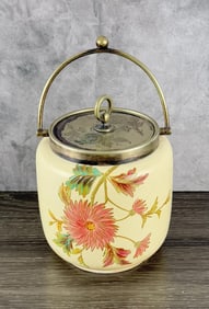 Antique Pottery Biscuit Box