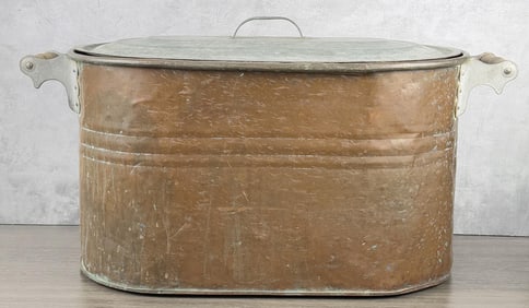 Antique Copper Boiler with Lid