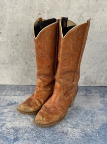 Vintage Leather Cowboy Boots