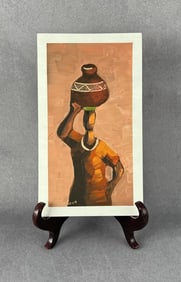 African Painting Oil on Board