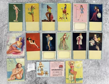 Collection Of Pin Up Girl Ink Blotters
