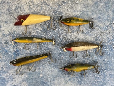 Collection Of Antique Fishing Lures Plugs