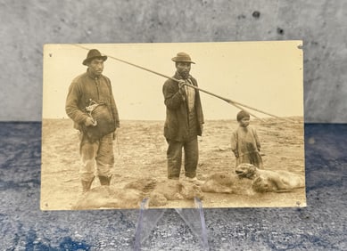 Alaskan Inuit Eskimo Seal Hunt RPPC Postcard
