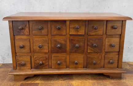 Indonesian Mahogany Apothecary Cabinet Organizer