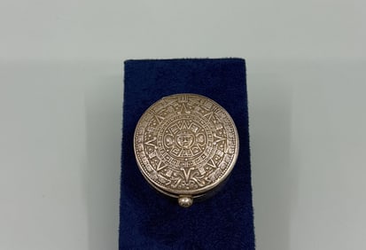 Taxco Mexico Sterling Silver Pill Snuff Box