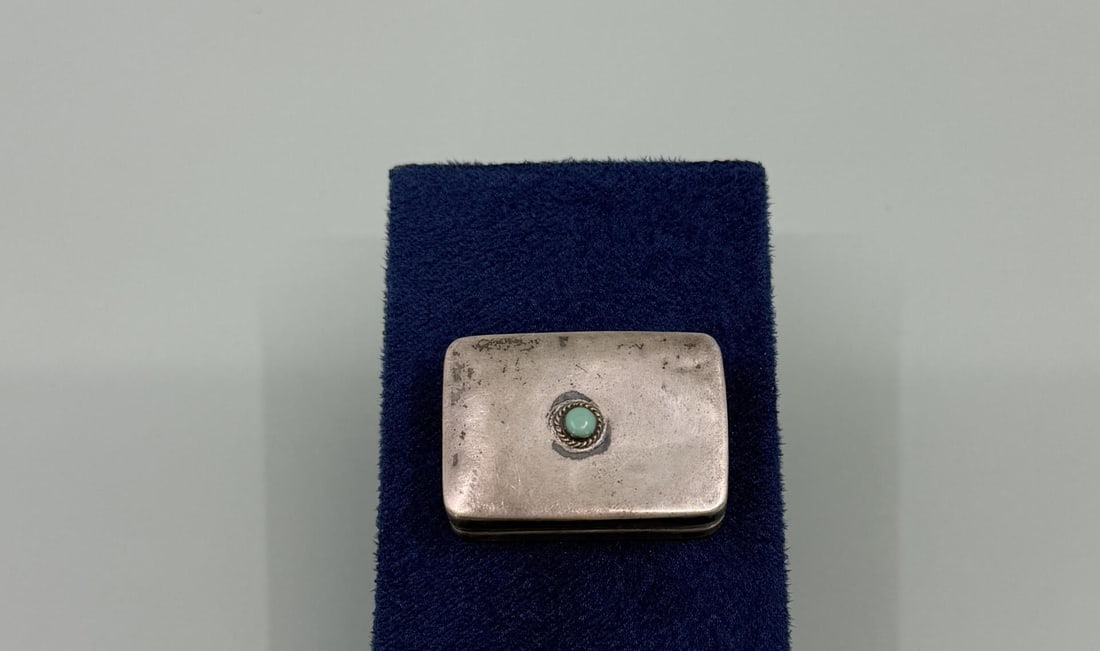 Taxco Mexico Sterling Silver Pill Snuff Box (1 of 5)