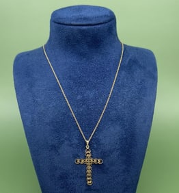 14k Gold Cross Necklace