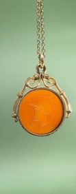 Victorian Spartan Intaglio Carved Necklace