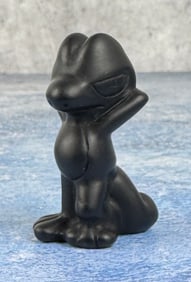 Carved Obsidian Pokemon Treecko Figure