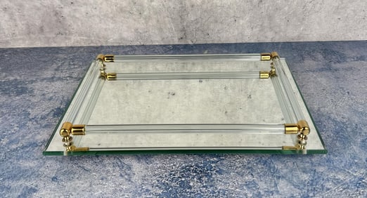 Mirrored Vanity Perfume Tray Stand Plateau