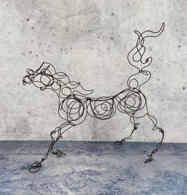 Mid Century Brutalist Wire Horse Sculpture