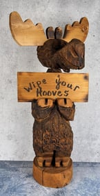 Wipe Your Hooves Montana Chainsaw Moose