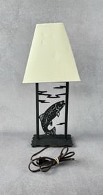 Laser Cut Iron Jumping Trout Lamp