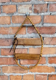 Rawhide and Iron Key Rack Holder