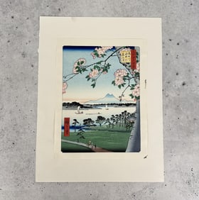 Utagawa Hiroshige Suijin Shrine Woodblock Print