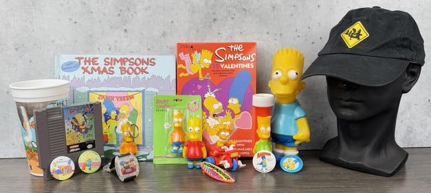 Collection of Simpsons Toys and Video Game
