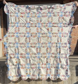 Antique Wedding Ring Quilt Top