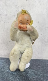 Knickerbocker Sleepy Head Vinyl Rubber Face Plush