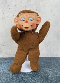 Knickerbocker Rubber Vinyl Face Monkey Plush