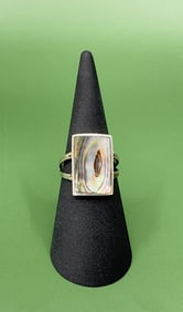 Sterling Silver Taxco Mexico Abalone Ring